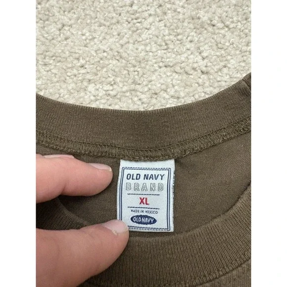 VTG Y2K Old Navy American Flag T Shirt 2004 Size XL Brown - Picture 3 of 6